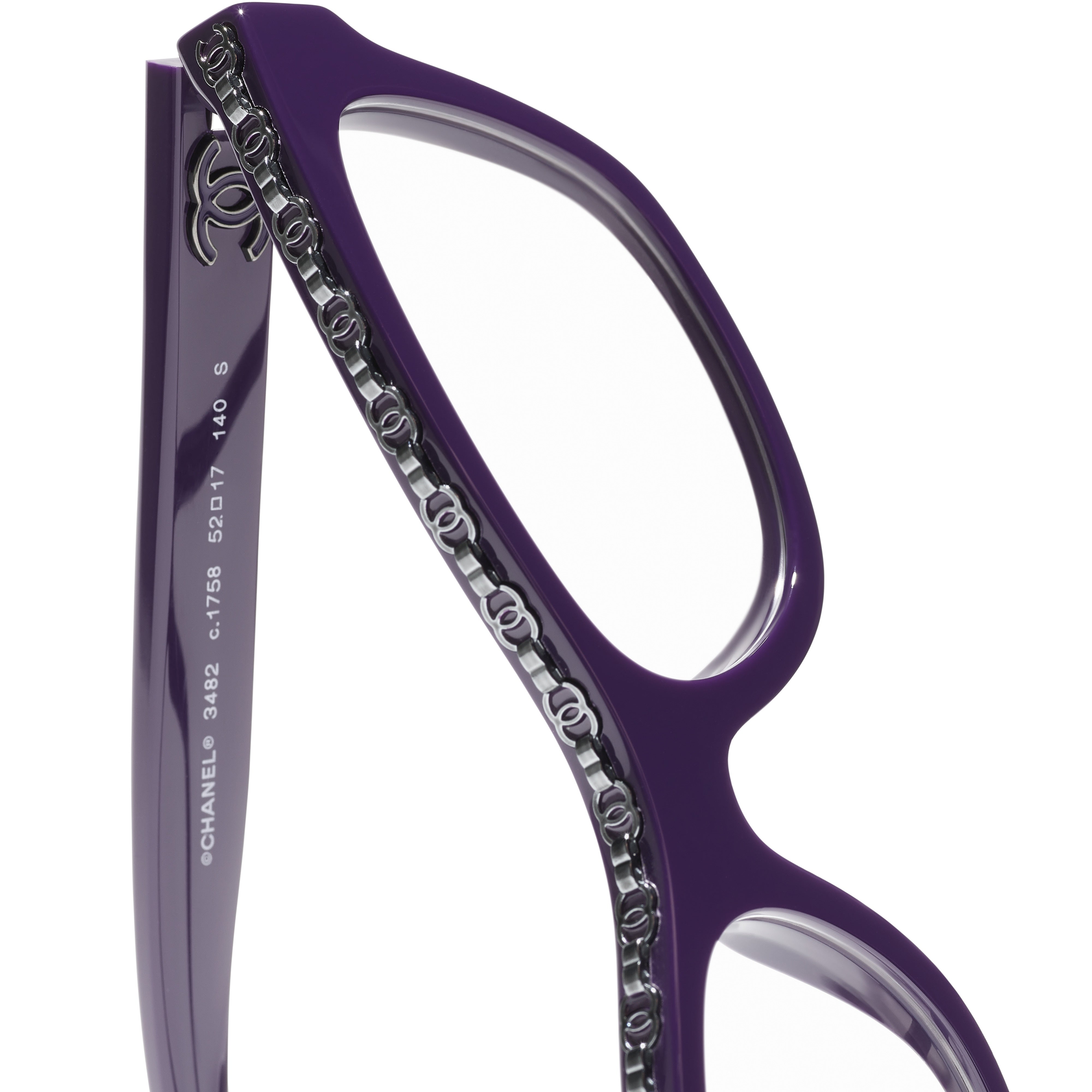 Gafas Graduadas CHANEL 3482 Morado 52 17 140 - Vista 4
