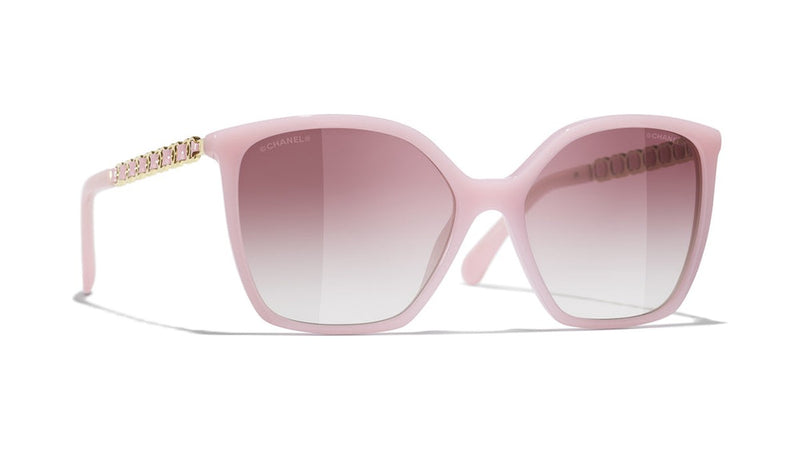Gafas de Sol CHANEL 5546Q Rosa claro transparente 57 17 140