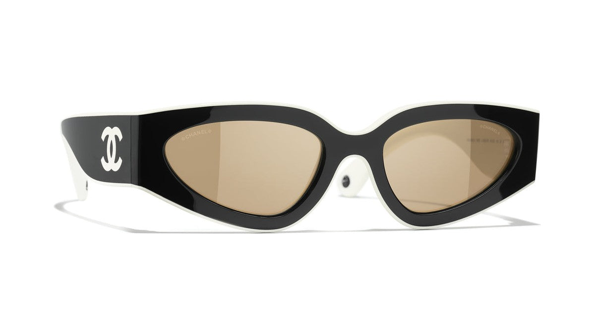 Gafas de Sol CHANEL 6056 Negro y blanco 54 20 140 - Vista 2