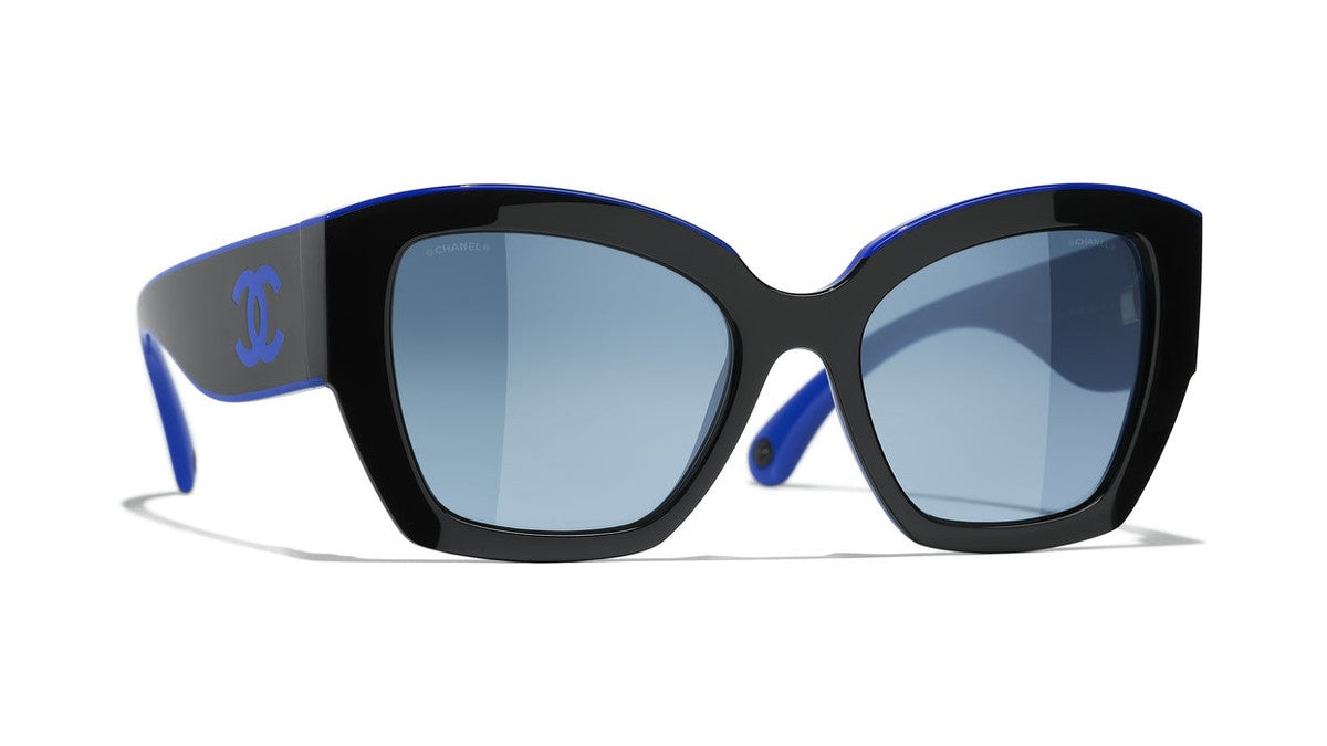 Gafas de Sol CHANEL 6058 Negro y azul 53 19 140