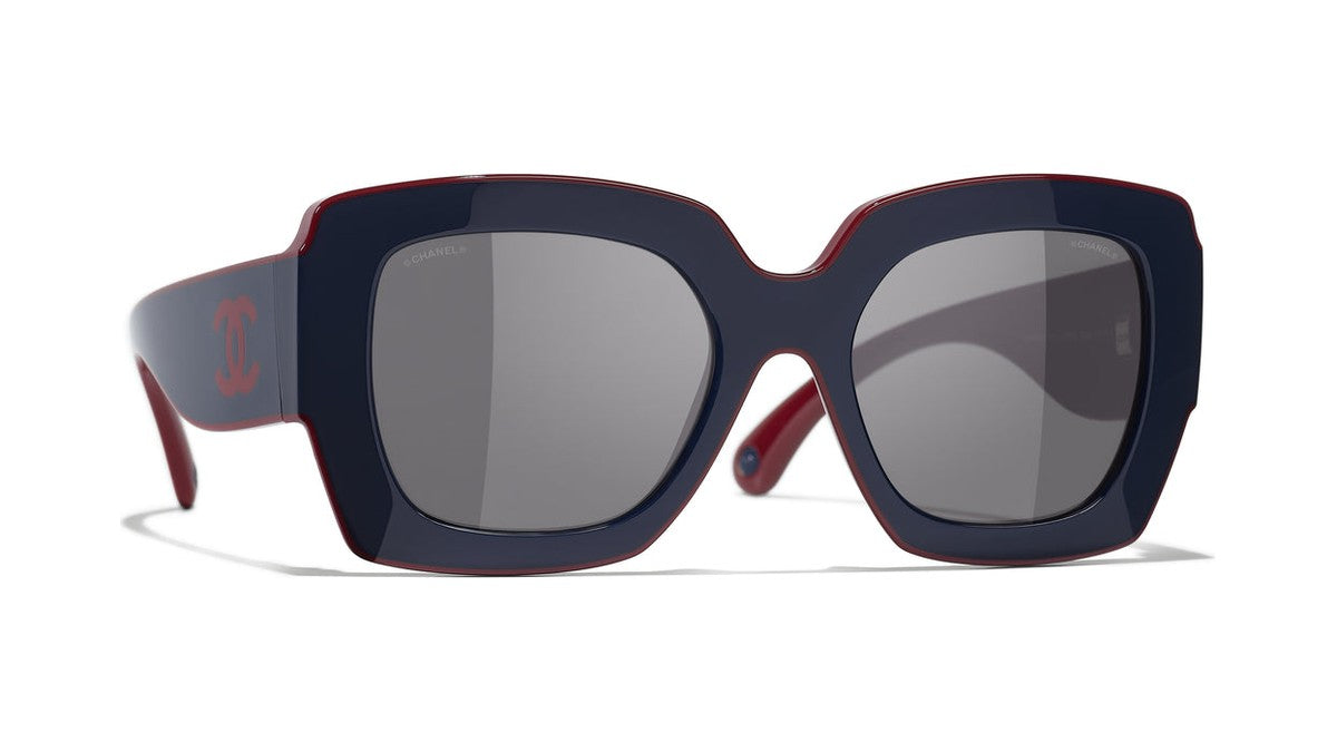 Gafas de Sol CHANEL 6059  Rojo y azul oscuro 52 20 140