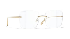 CHANEL 4287ST C395SB 光学镜架 方形钛金属 金色 54/17
