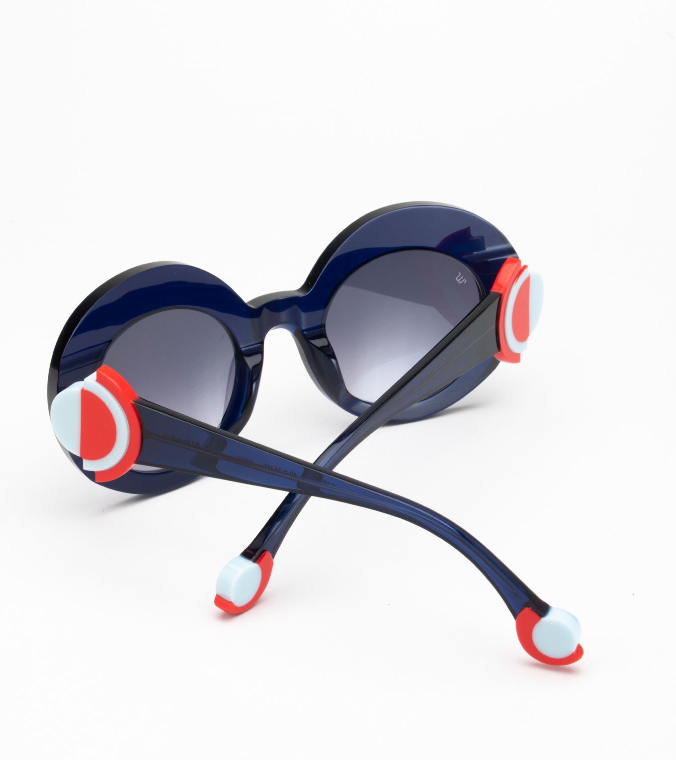 Gafas de sol Woodys Atelier Kreis azul marino - detalle de varilla