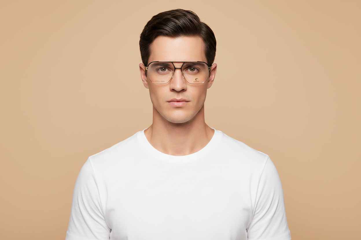 Modelo masculino llevando Gafas Graduadas Carrera CA1135 I46 60 14