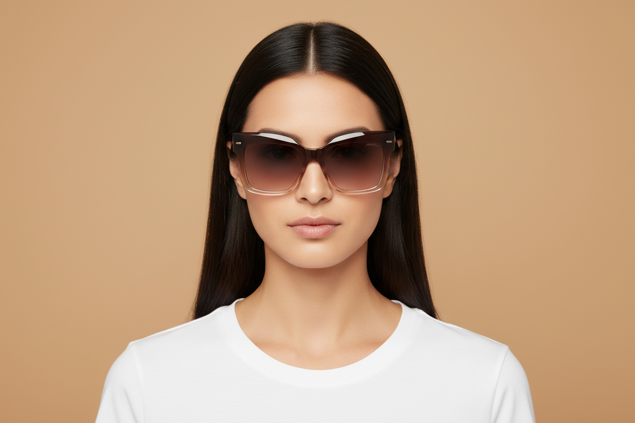 Modelo femenino llevando Gafas de Sol Carrera CA3037/S 0MYHA 54 17
