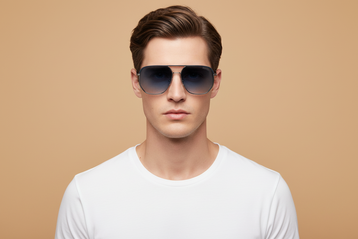 Modelo masculino llevando Gafas de Sol Carrera CA304/S V8408 59 15