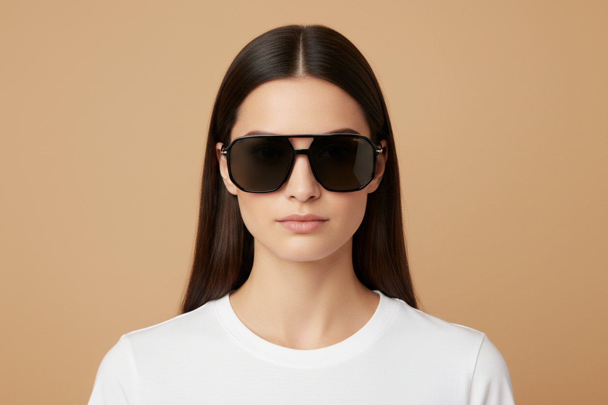 Modelo femenino llevando Gafas de Sol Carrera CA324/S 807QT 59 15