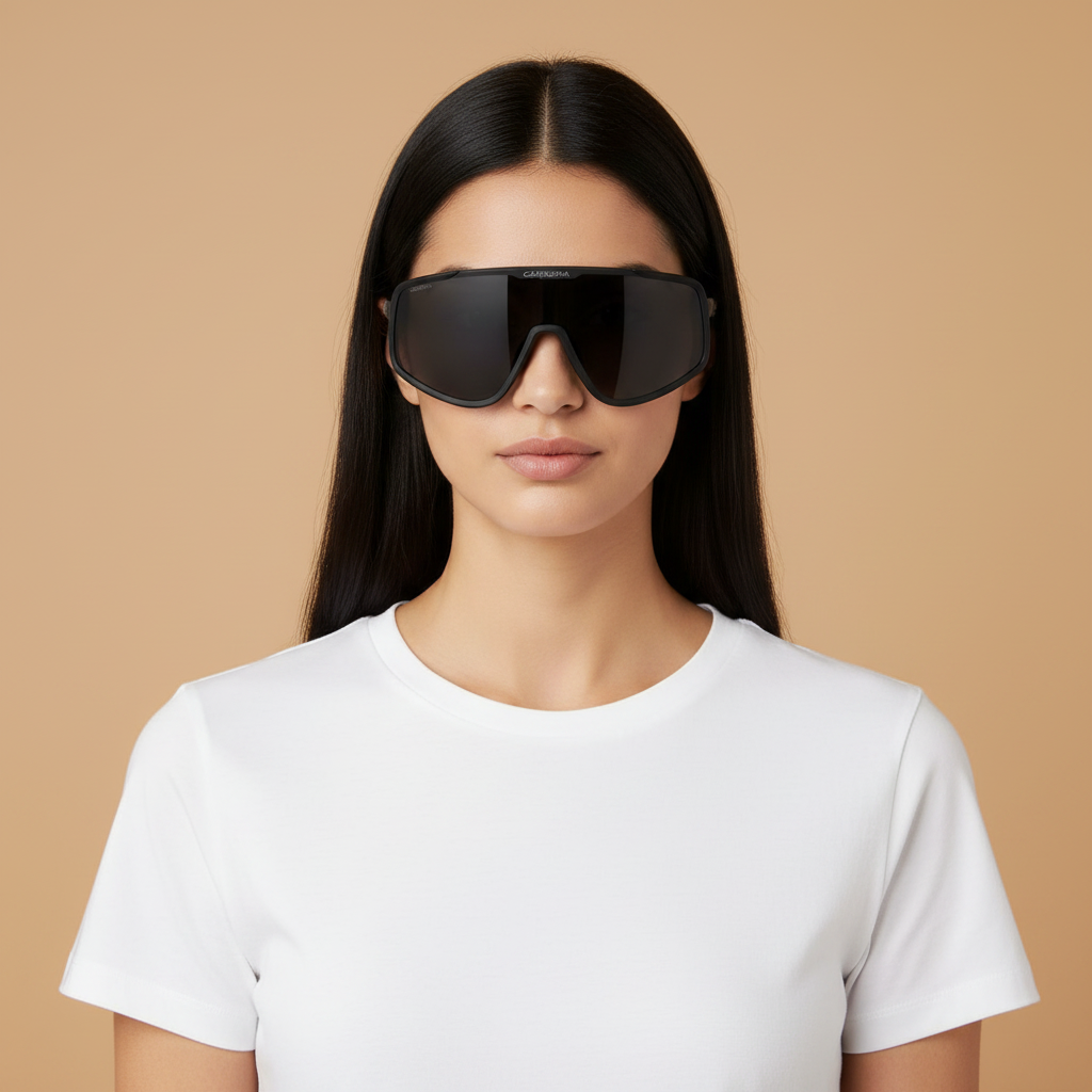 Modelo femenino llevando Gafas de Sol Carrera CA4017/S 003IR 99 01