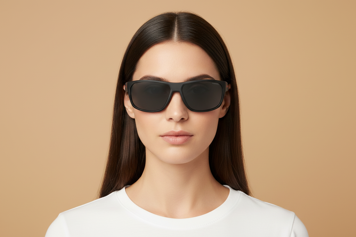 Modelo femenino llevando Gafas de Sol Carrera CA4018/S BLXQ3 63 16