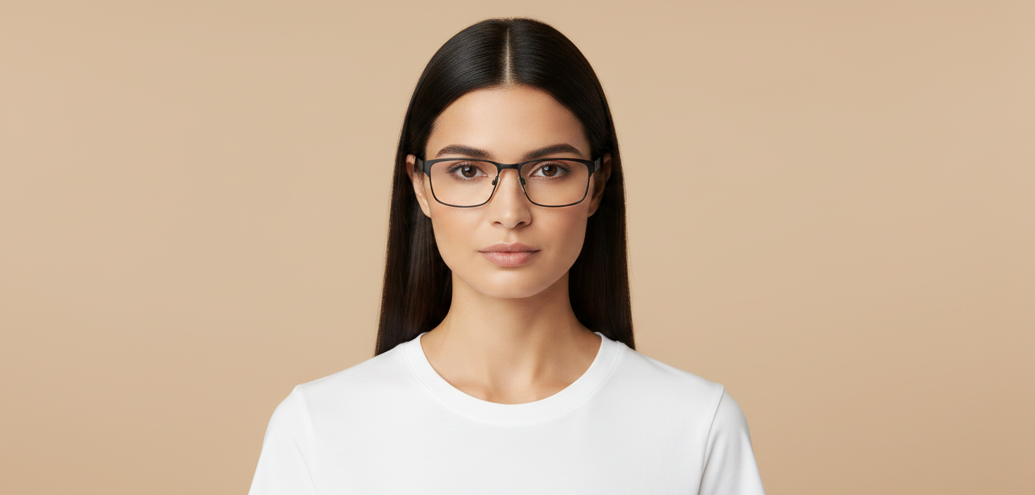 Female model wearing Prescription Glasses Emporio Armani EA1105 3014 54 17
