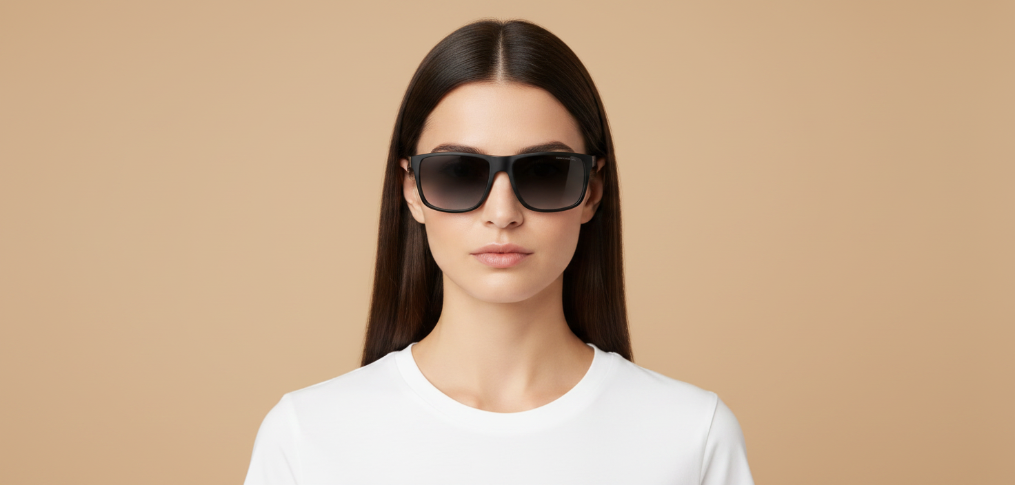 Женская модель в Солнцезащитные очки Emporio Armani EA4033 5229T3 56 17