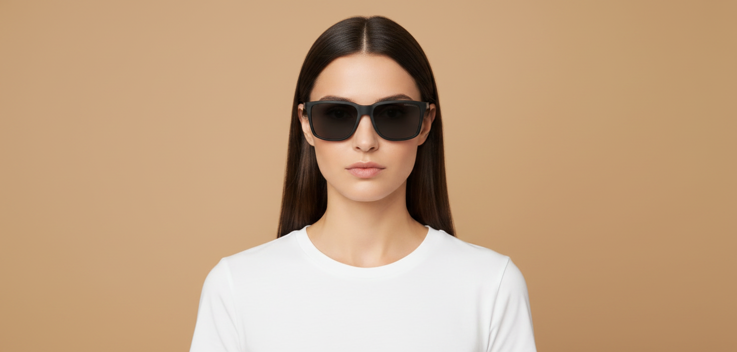 Женская модель в Солнцезащитные очки Emporio Armani EA4047 506381 56 17