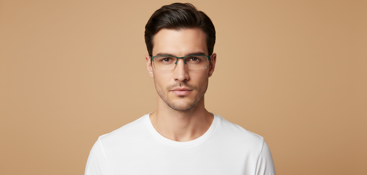 Modelo masculino llevando Gafas Graduadas Emporio Armani EA1041 3017 57 17