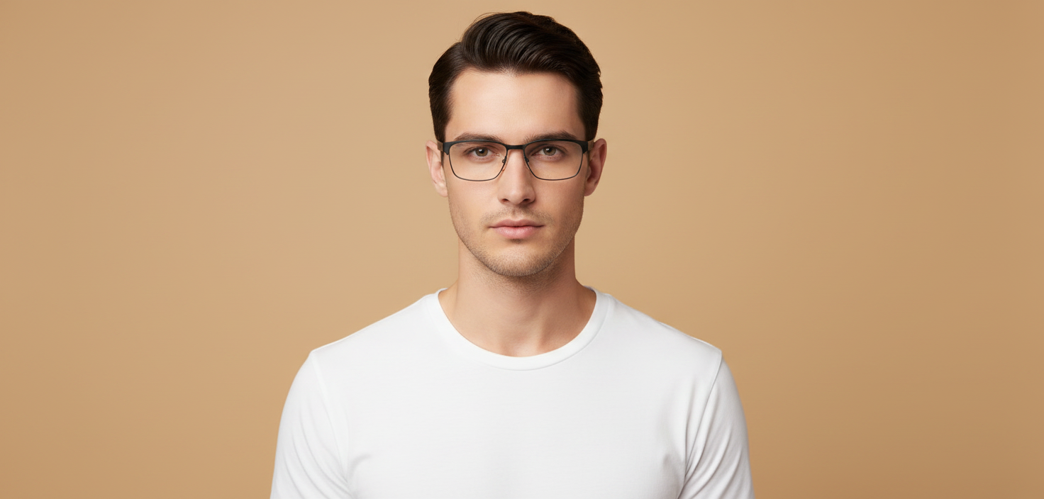 Modelo masculino llevando Gafas Graduadas Emporio Armani EA1162 3001 56 17