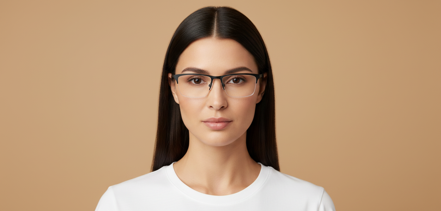 Weibliches Modell trägt Korrektionsbrillen Emporio Armani EA3279 6344 51 21
