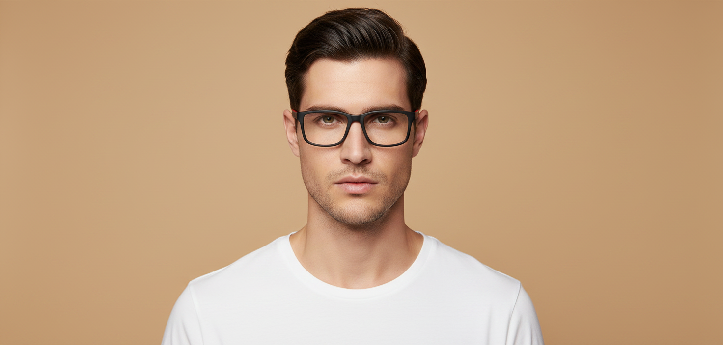 Modelo masculino llevando Gafas Graduadas Emporio Armani EA3203 5001 50 16