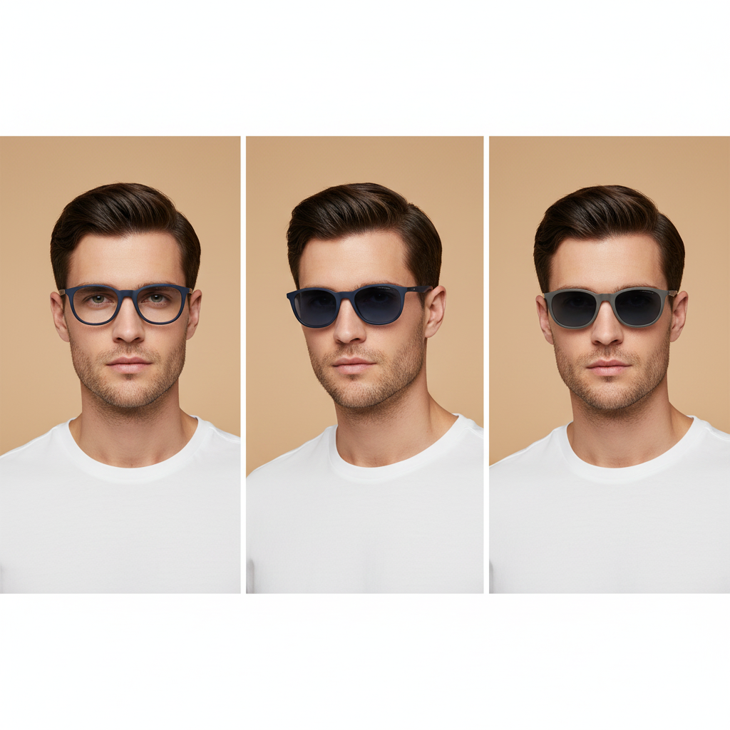 Modelo masculino llevando Gafas de Sol Armani EA4211 50881W 52 20