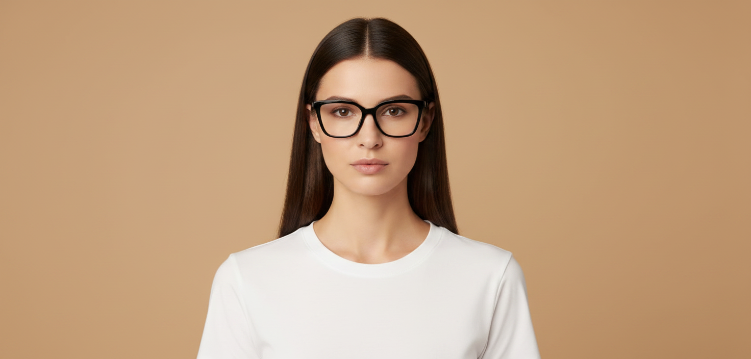 Modelo femenino llevando Gafas Graduadas Emporio Armani EA4254U 50171W 54 16