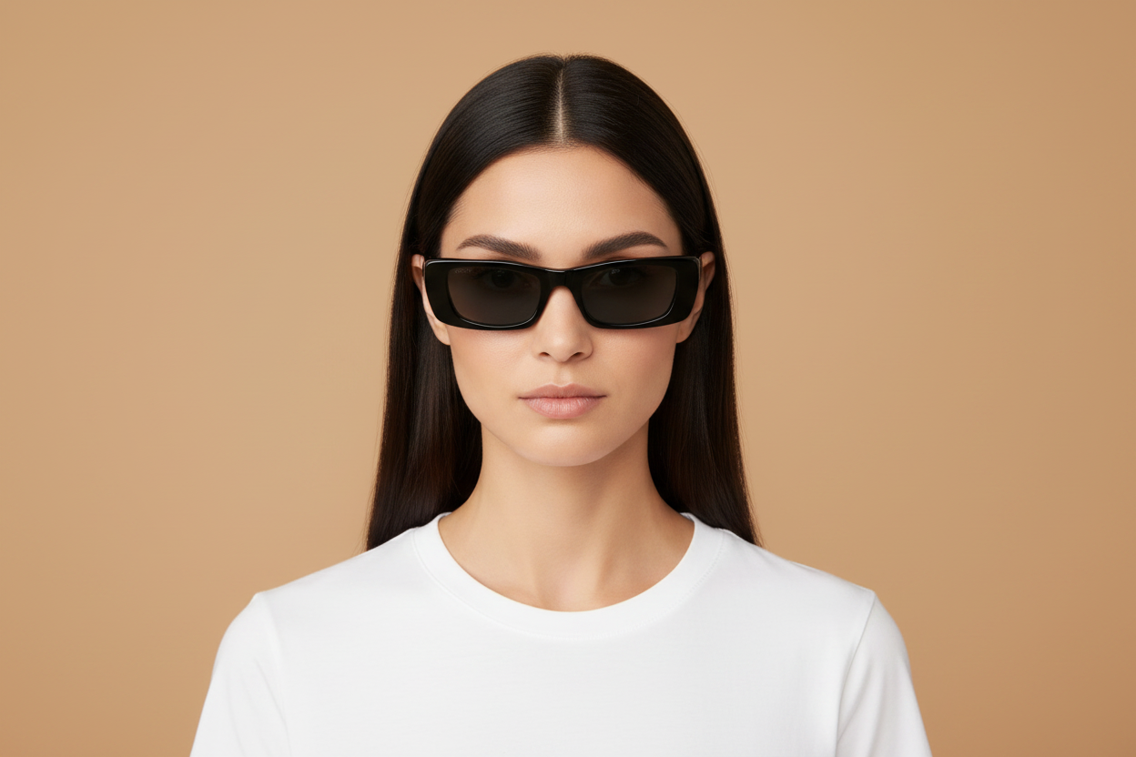 Female model wearing Sunglasses Gucci GG0516 001 52 20