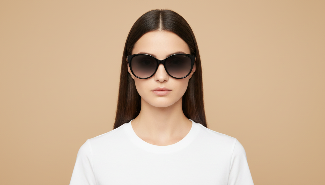 Female model wearing Sunglasses Gucci GG0631 001 56 18