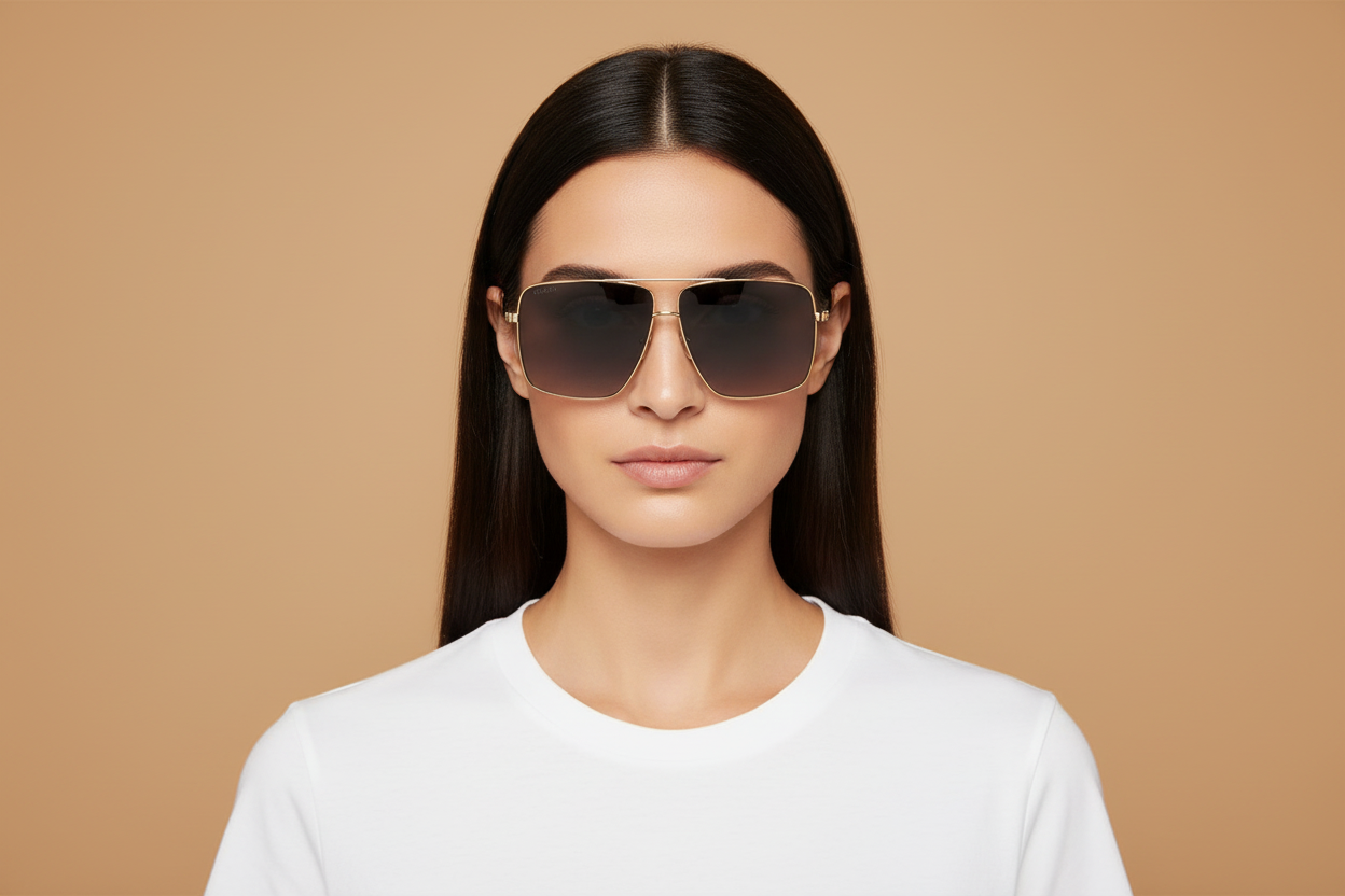 Женская модель в Солнцезащитные очки Gucci GG1087 001 63 10