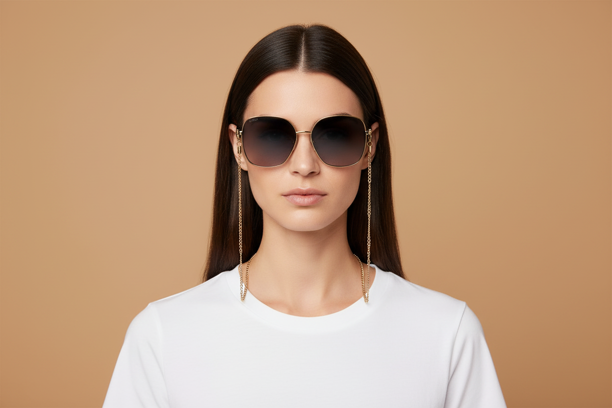 Женская модель в Солнцезащитные очки Gucci GG1089A 001 61 15