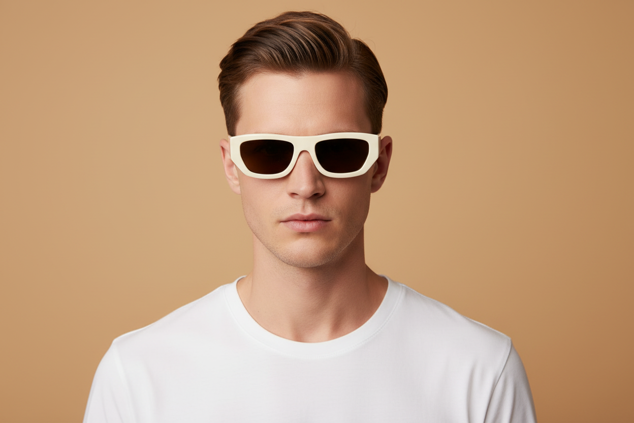 Male model wearing Sunglasses Gucci GG1134 003 53 19