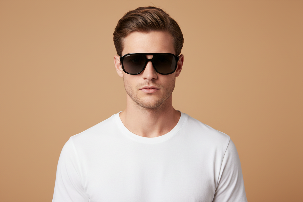 Мужская модель в Солнцезащитные очки Gucci GG1188 001 58 17