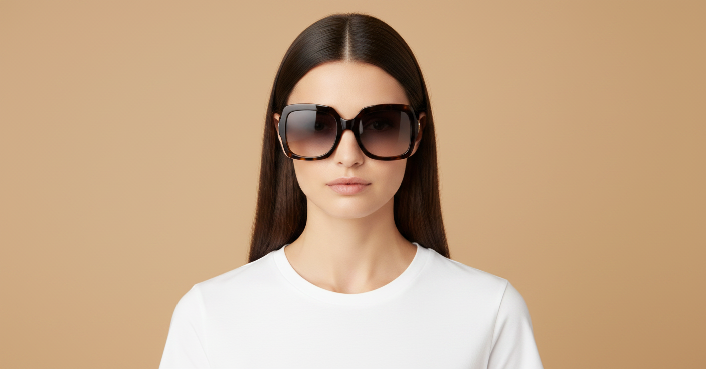 Female model wearing Sunglasses Gucci GG0036N 004 54 22
