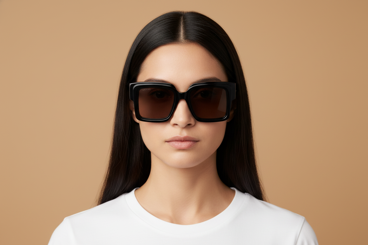 Женская модель в Солнцезащитные очки Gucci GG1307 001 51 21