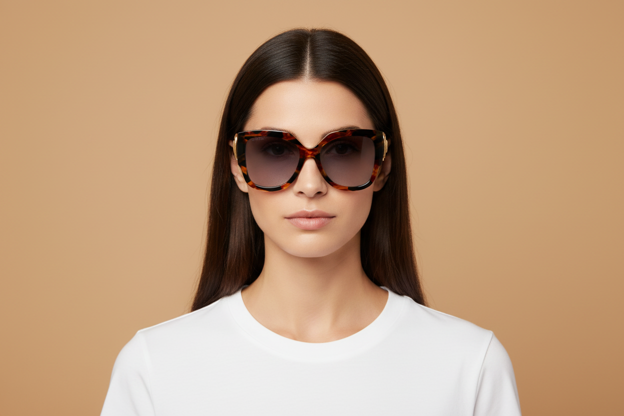 Женская модель в Солнцезащитные очки Gucci GG1407 002 54 19