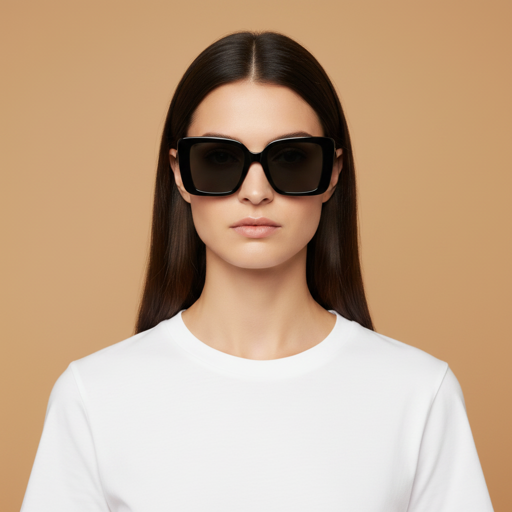 Modelo femenino llevando Gafas de Sol Gucci GG1861 001 53 20