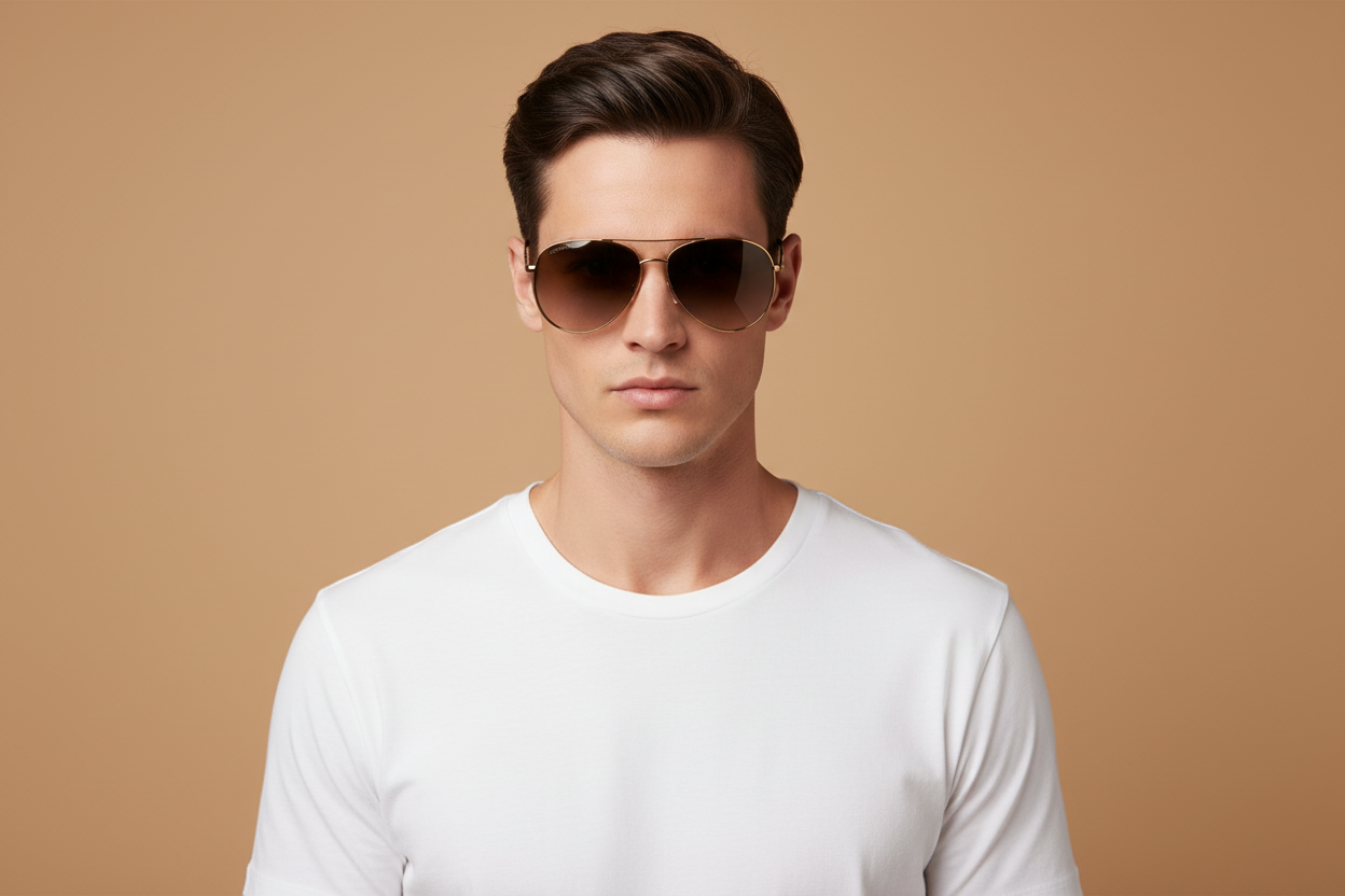 Modelo masculino llevando Gafas de Sol Jimmy Choo Devan 06JHA 59 13