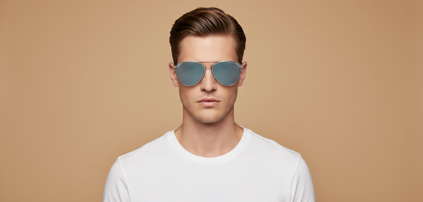 Modelo masculino llevando Gafas de Sol Jimmy Choo Diamond JC4002B 3002/80 60 15
