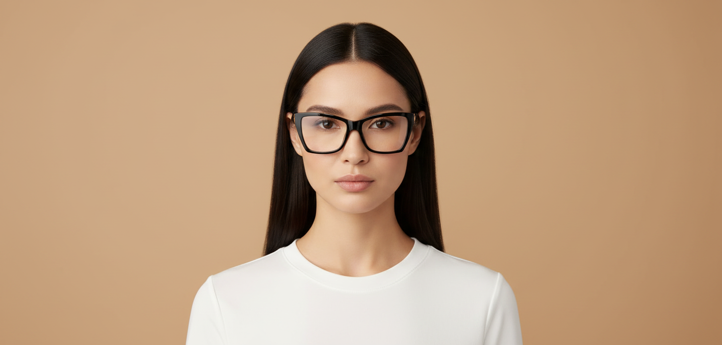 Modelo femenino llevando Gafas Graduadas Jimmy Choo JC3028 5000 54 16