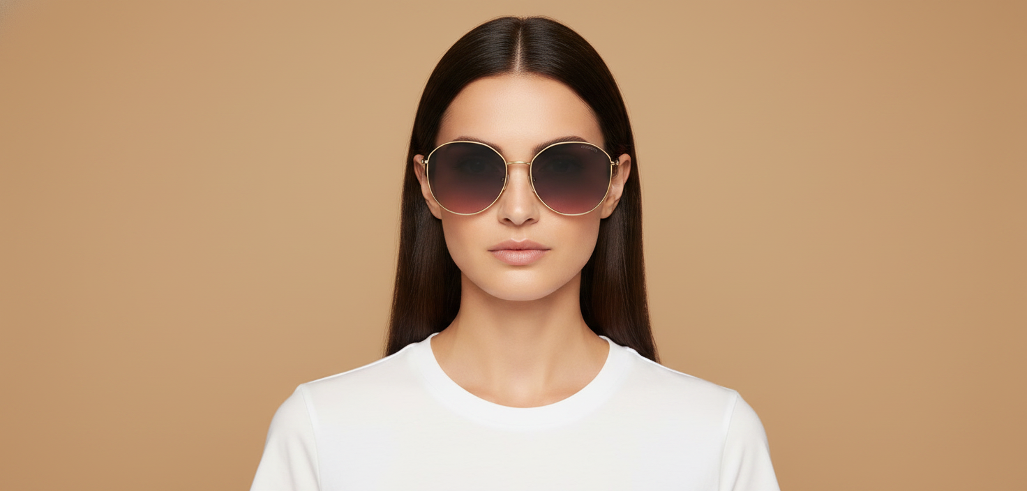 Modelo femenino llevando Gafas de Sol Jimmy Choo JC4007BD 300636 58 18