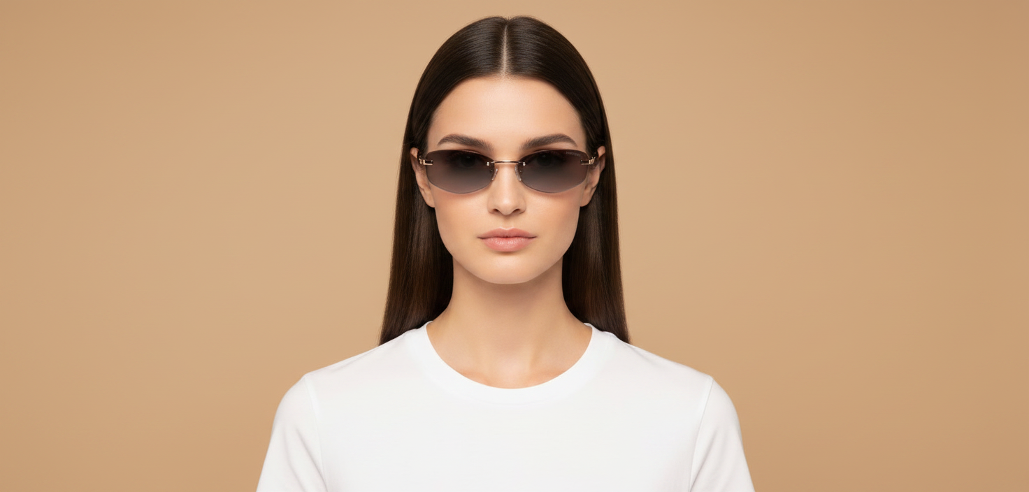Modelo femenino llevando Gafas de Sol Jimmy Choo JC4013D 30088G 57 17