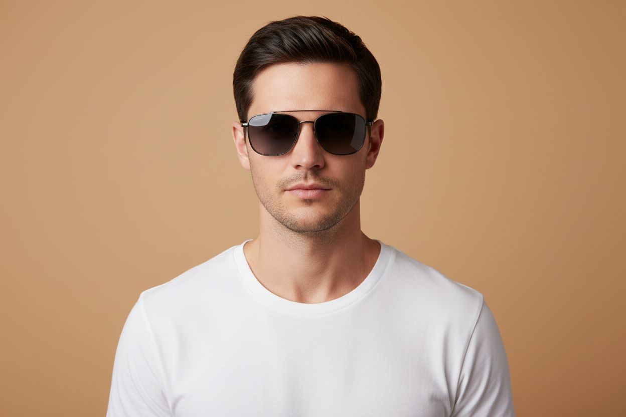 Male model wearing Sunglasses Maui Jim Kahana MJGS640 17 53 19