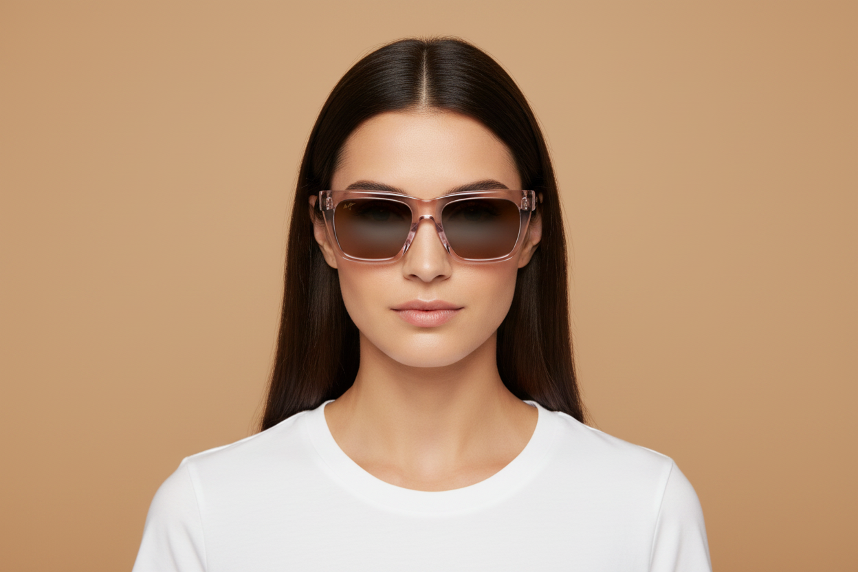 Modelo femenino llevando Gafas de Sol Maui Jim Moon Doogy MJ874 11B 52 20