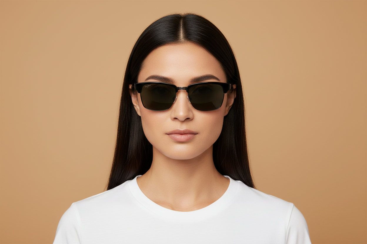 Modelo femenino llevando Gafas de Sol Maui Jim Kawika MJ257 17C 54 18