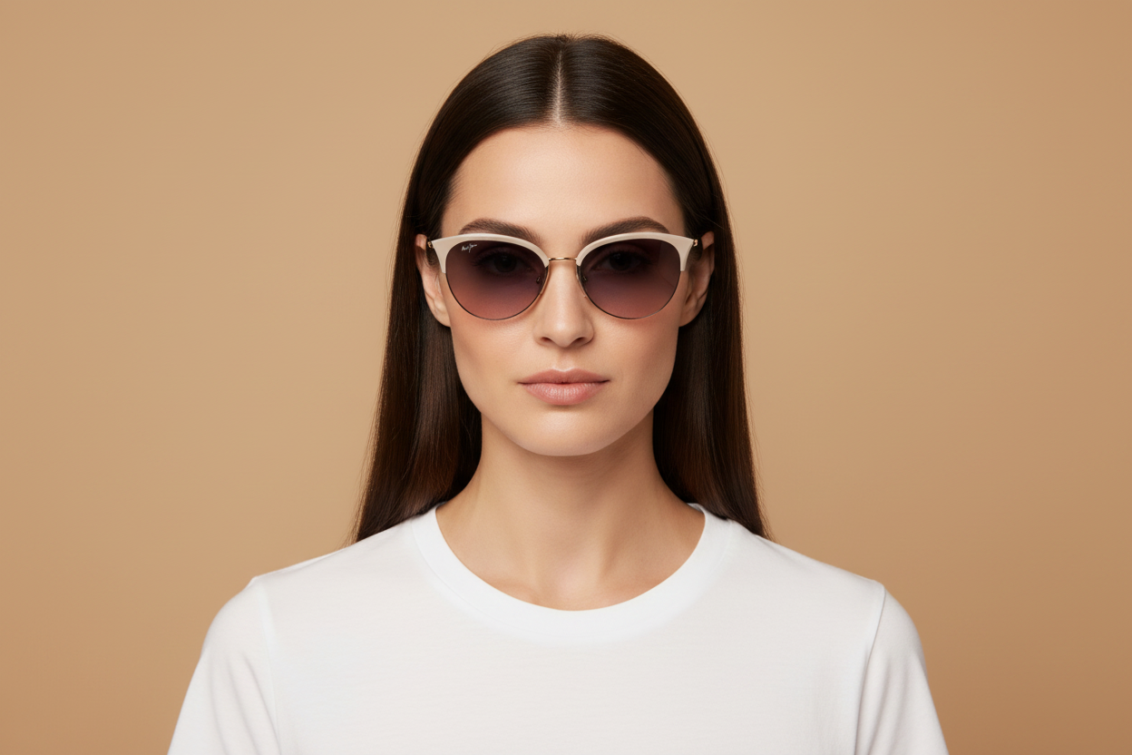 Modelo femenino llevando Gafas de Sol Maui Jim Olili MJ330 05 55 18