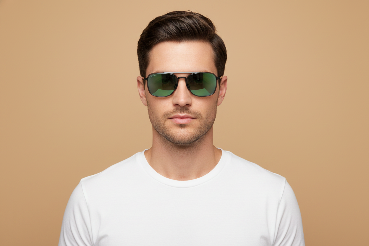 Мужская модель в Солнцезащитные очки Maui Jim Keokea MJ447 11 55 20