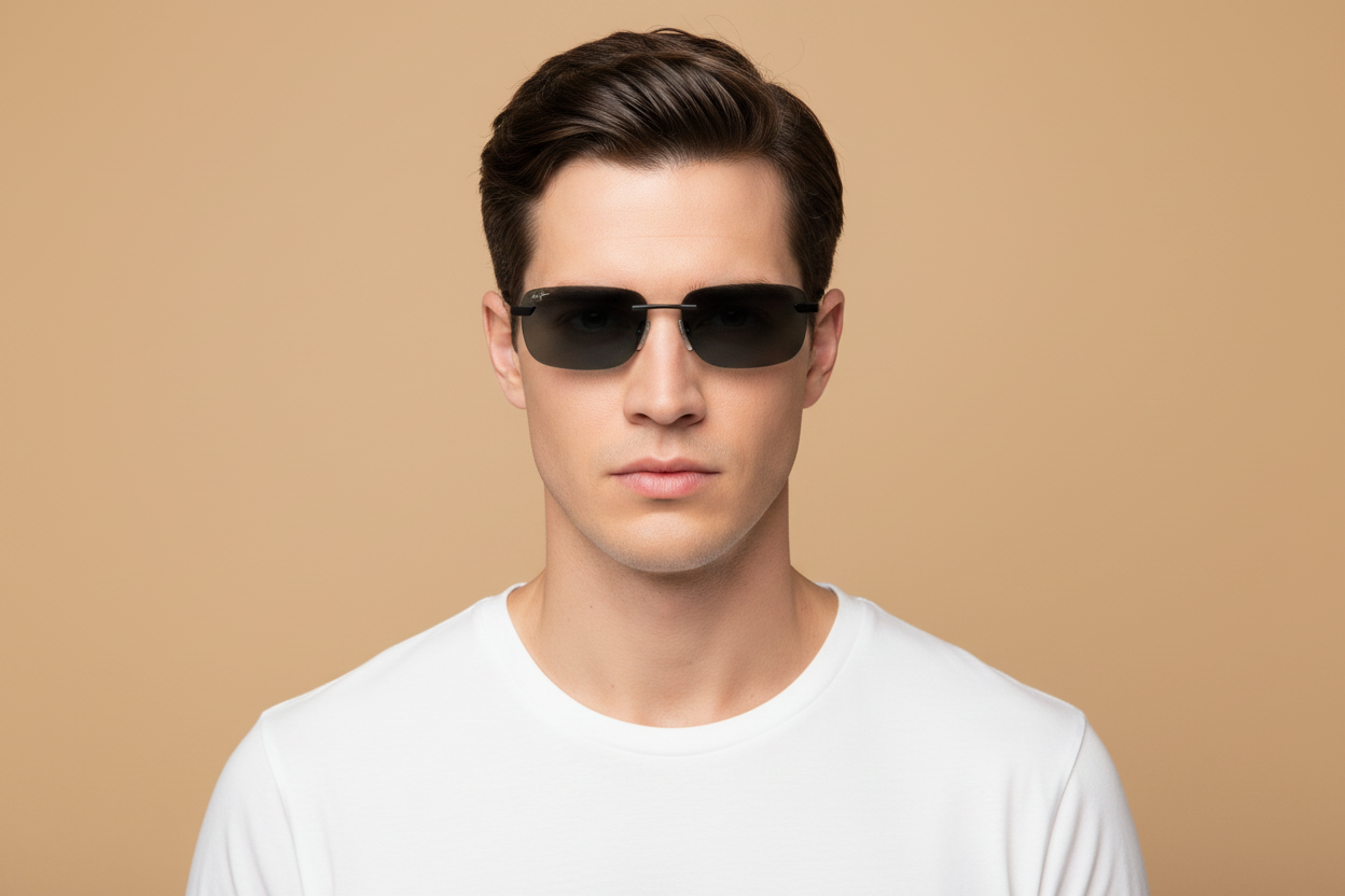 Modelo masculino llevando Gafas de Sol Maui Jim Lanakila MJ624 02 59 15