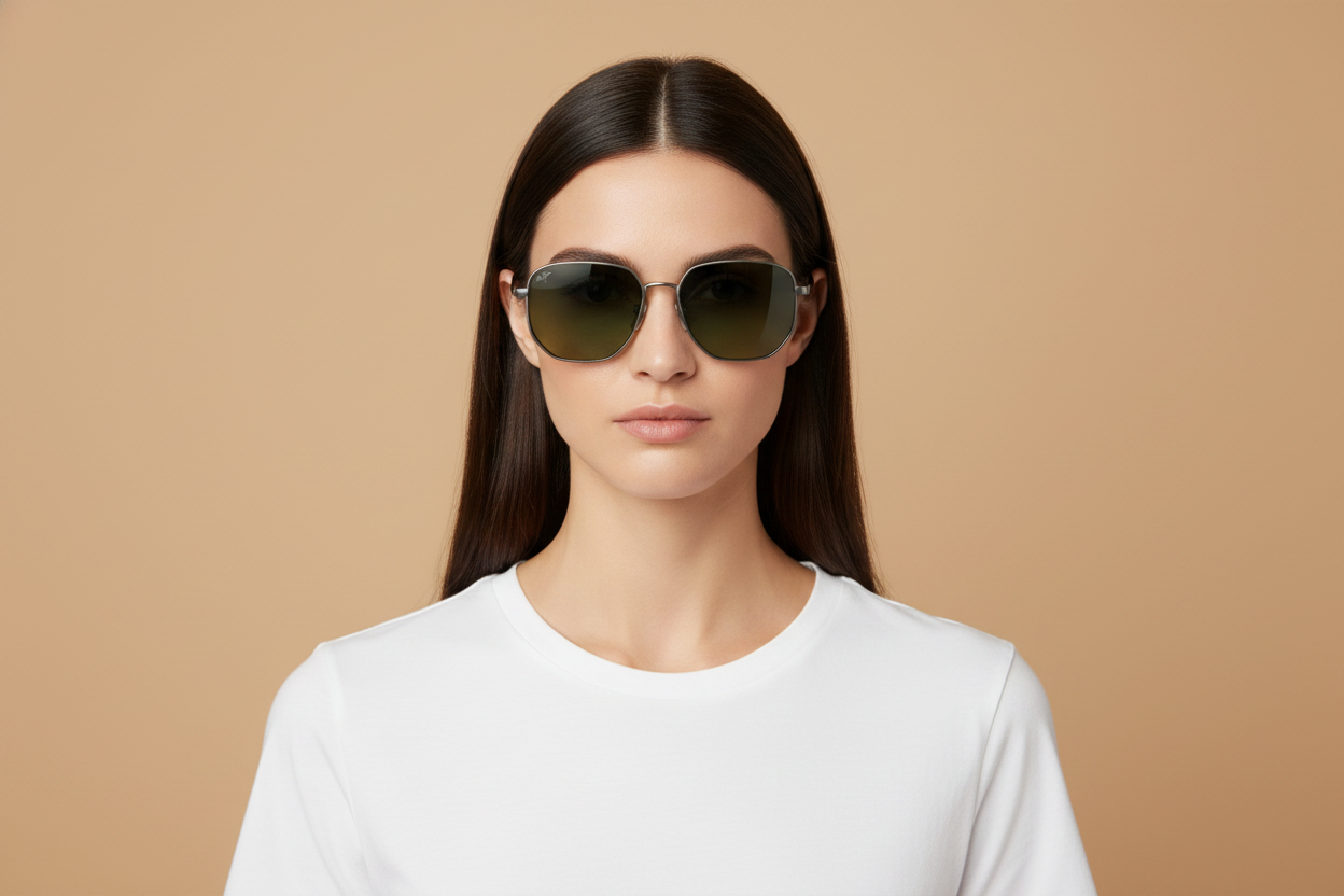 Modelo femenino llevando Gafas de Sol Maui Jim Lewalani MJ632 17 58 17