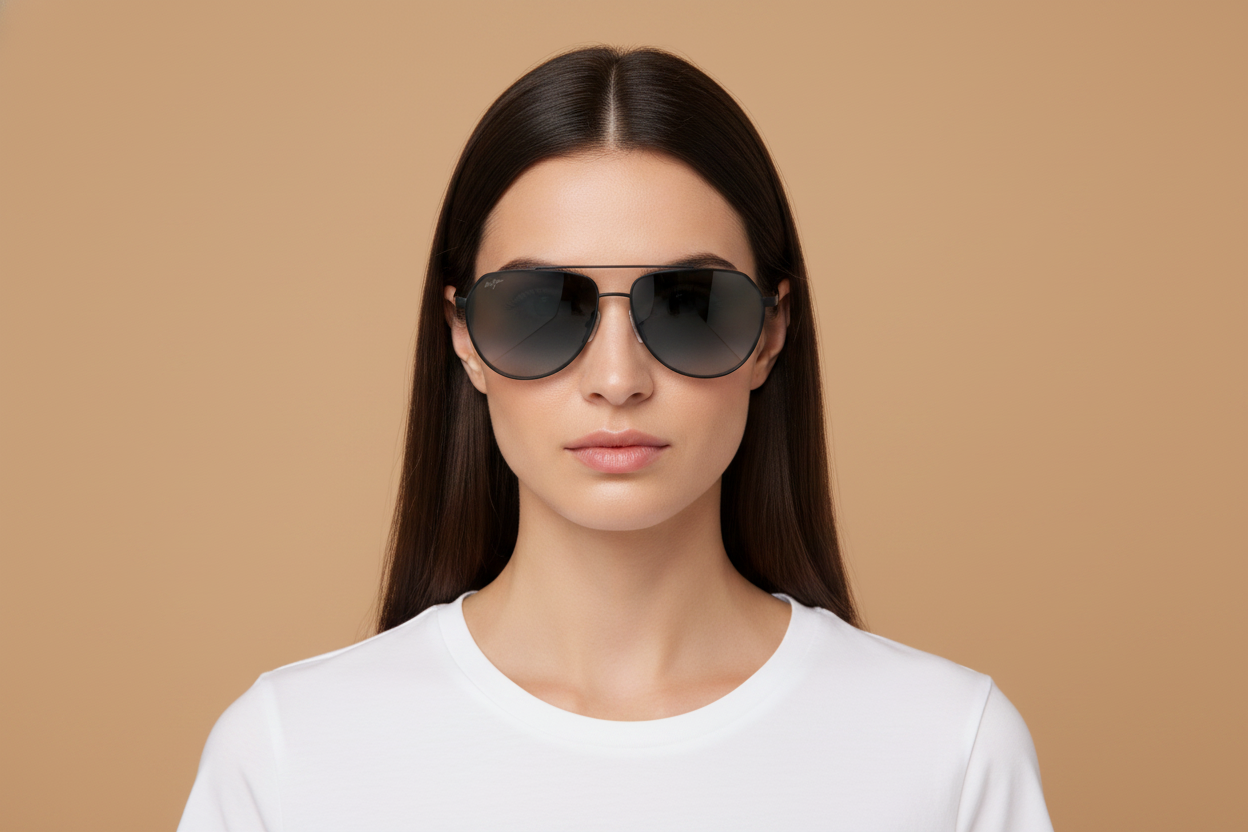 Modelo femenino llevando Gafas de Sol Maui Jim Waiwai MJ634 02 59 15