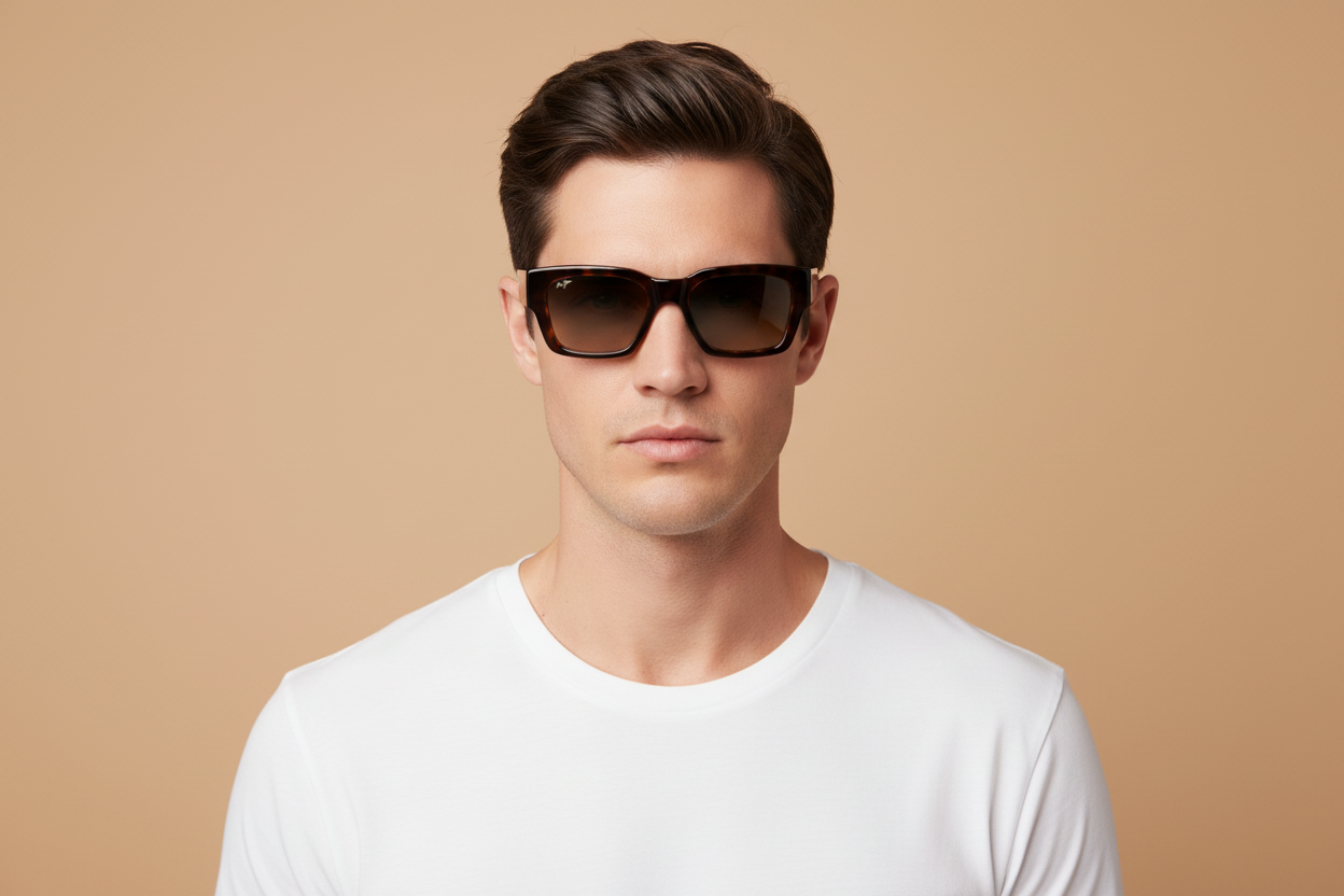 Modelo masculino llevando Gafas de Sol Maui Jim Kenui MJ642 10 53 18