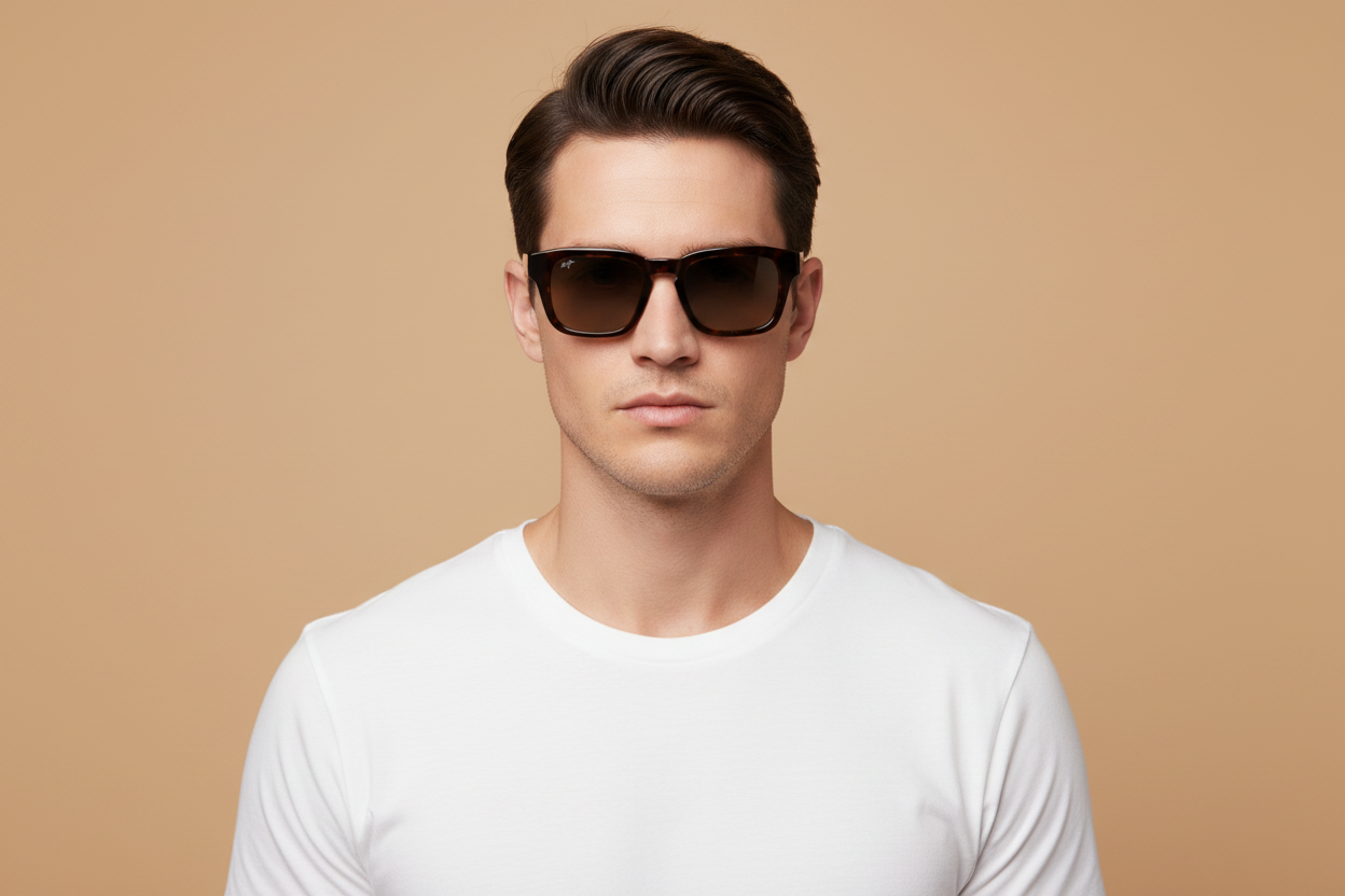 Modelo masculino llevando Gafas de Sol Maui Jim Maluhia MJ643 10 52 20