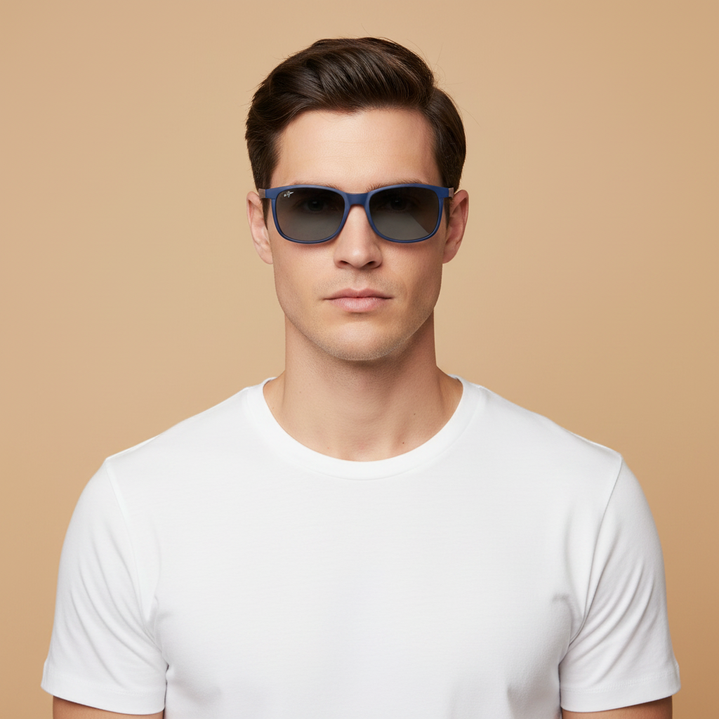Modelo masculino llevando Gafas de Sol Maui Jim Hulili MJ672 03 57 17