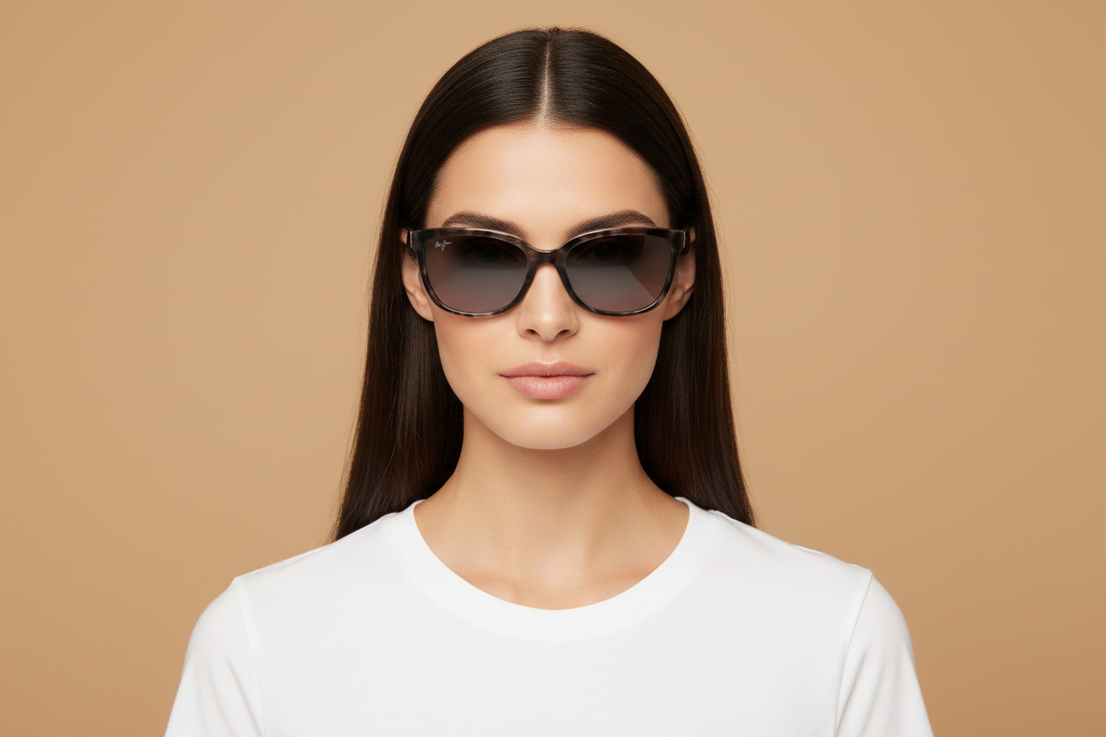 Modelo femenino llevando Gafas de Sol Maui Jim Honi MJ758 11S 54 18