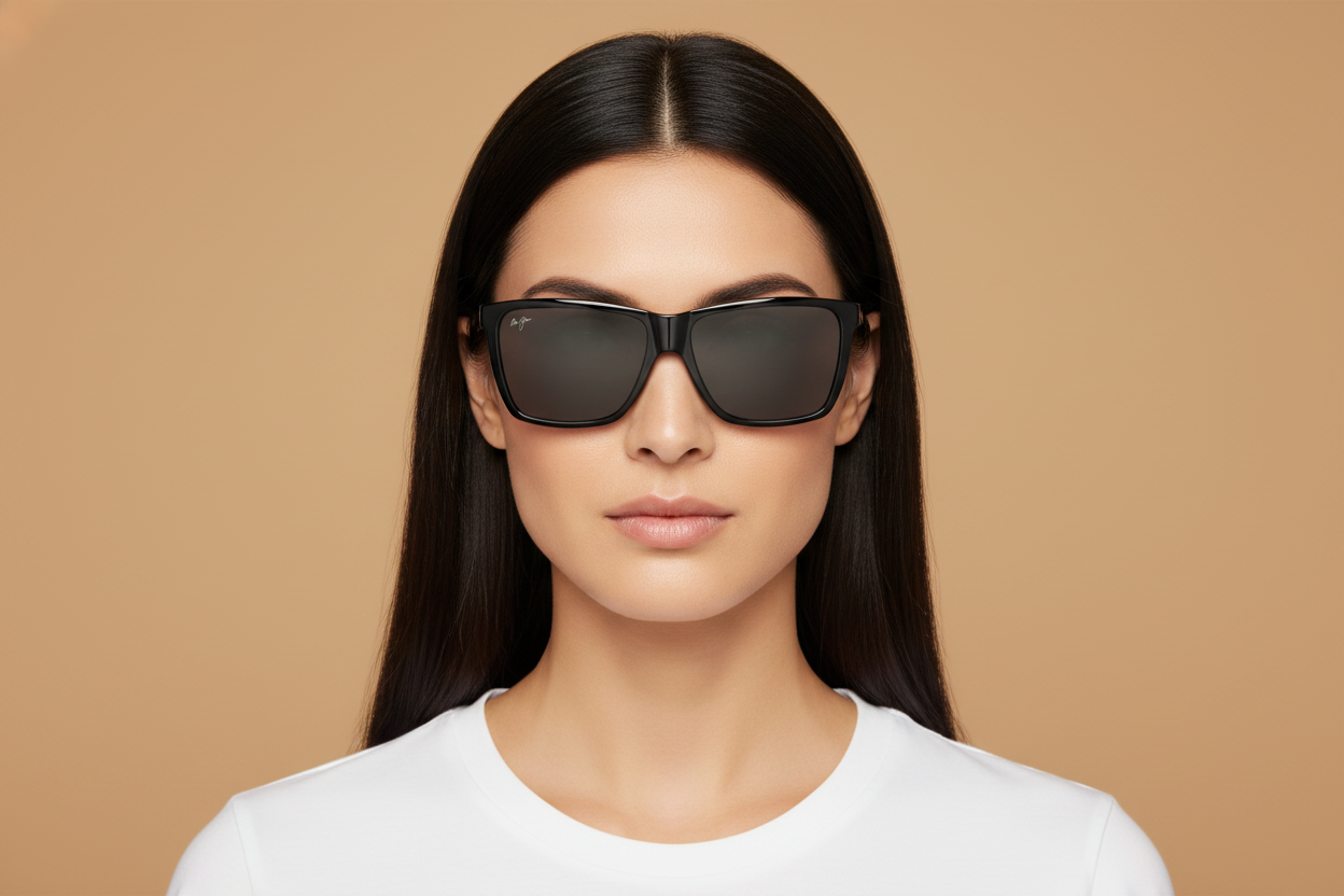 Modelo femenino llevando Gafas de Sol Maui Jim Cruzem MJ864 02 57 16